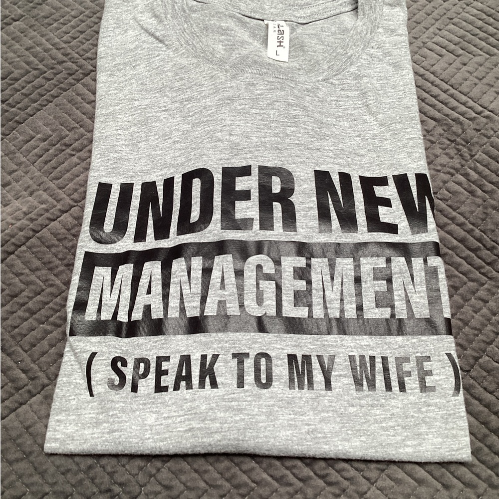 Gray Graphic T-Shirt. 386